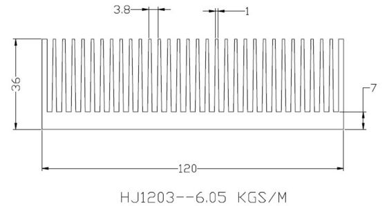 Анодируя теплоотвод воды крутой с медной трубкой 120x36x150MM